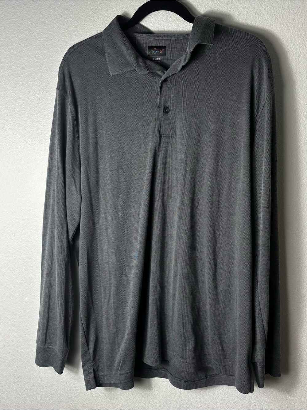 Greg Norman Long Sleeve Golf Polo Men's XL Grey